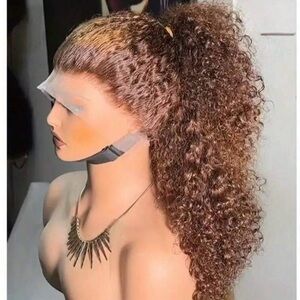 Luxurious Curly Auburn Hair Wig